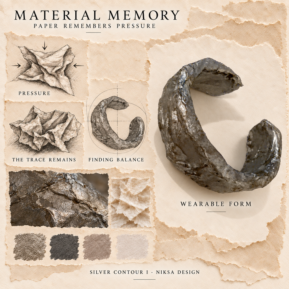 Silver Contour I - Material Memory concept