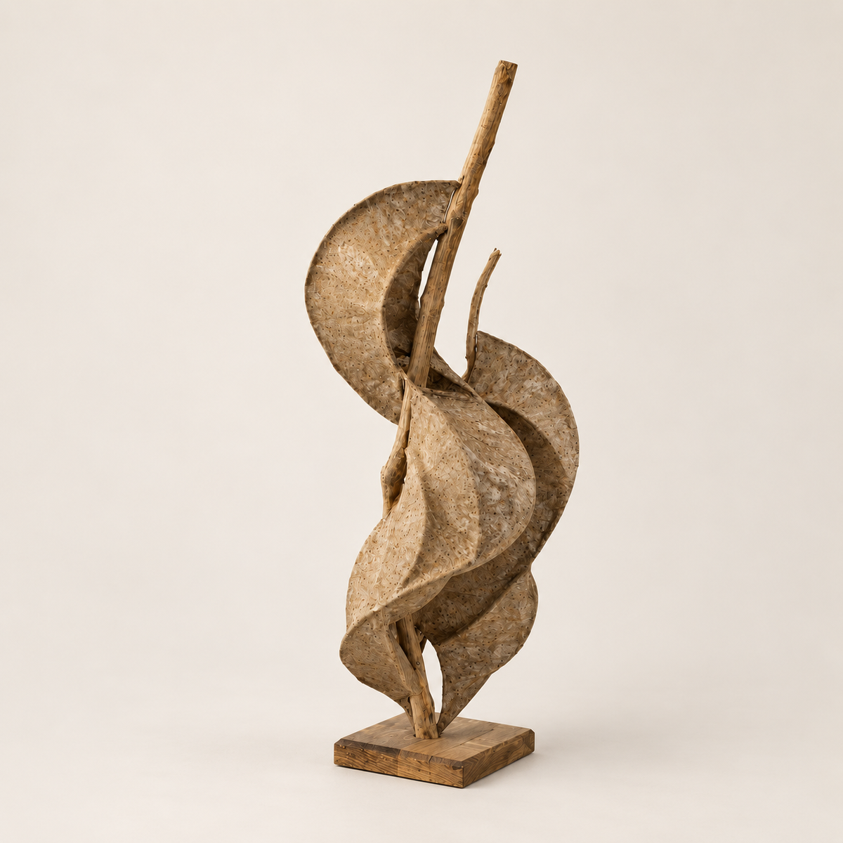 Soar sculptural lamp, additional original angle 2 on warm ivory