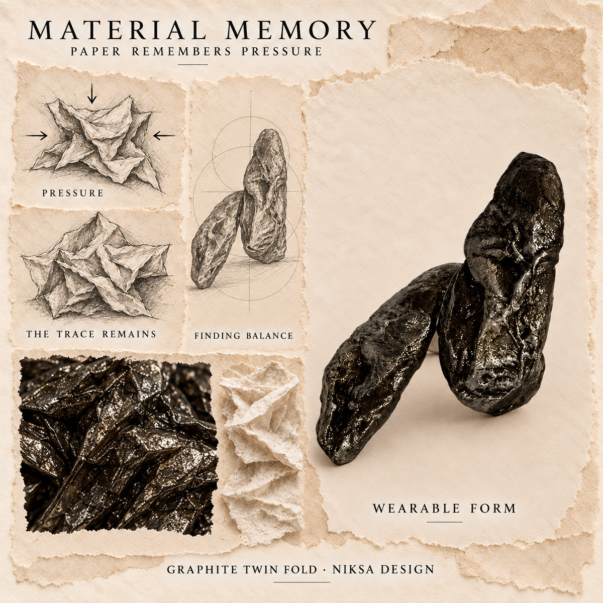 Graphite Twin Fold — Material Memory concept